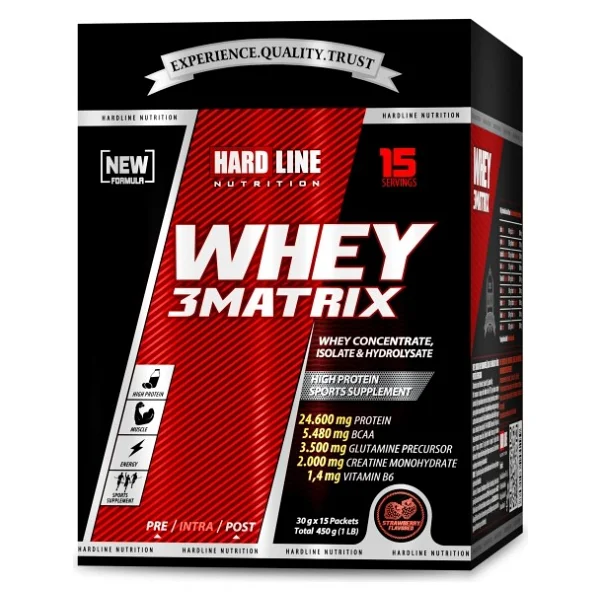 Hardline Nutrition 3 Matrix 30 gr 15 Saşe Whey Protein Tozu - Görsel 4
