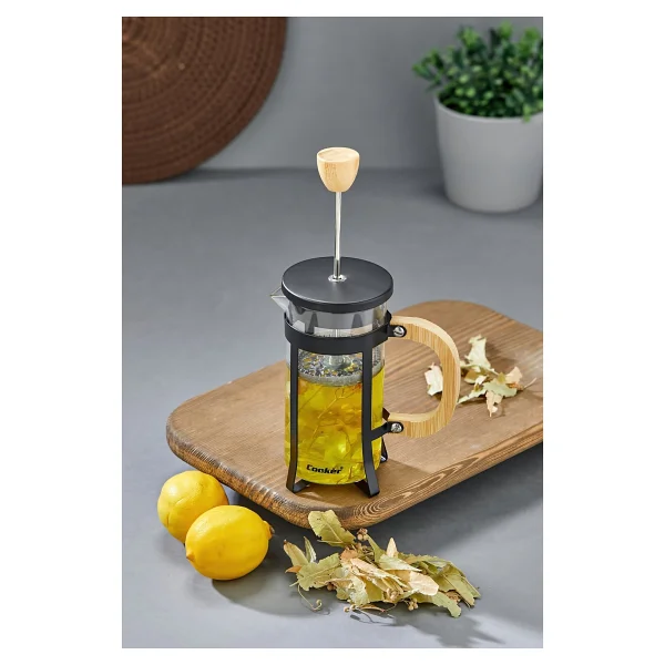 Cooker 350 ml Cam French Press - Bej - Görsel 9