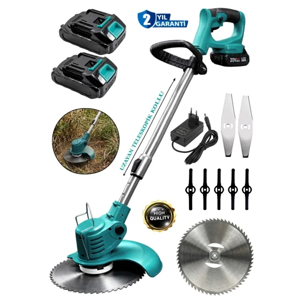 Şarjlı Çim Biçme Makinesi Tırpan - Görsel 2