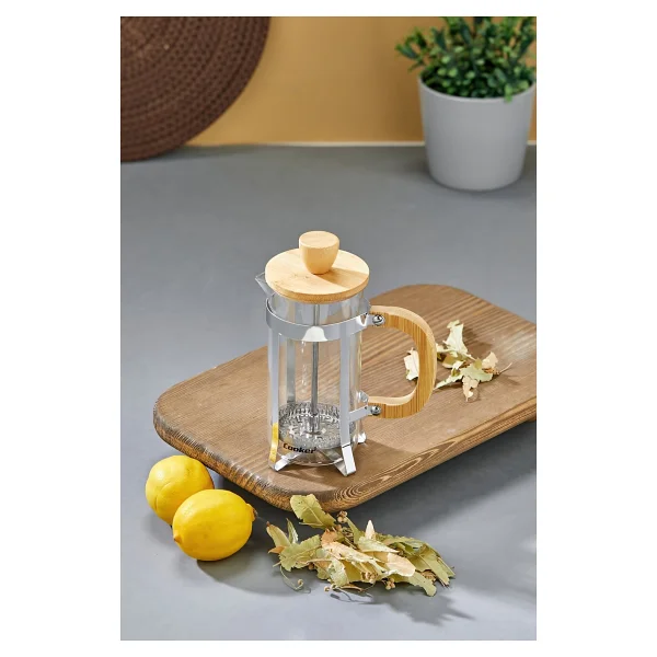 Cooker 350 ml Cam French Press - Bej - Görsel 3