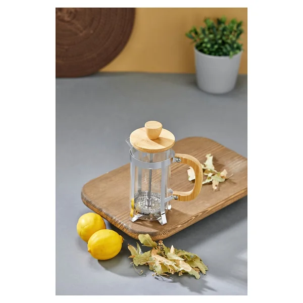 Cooker 350 ml Cam French Press - Bej - Görsel 4