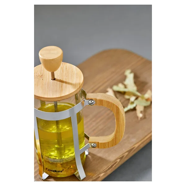 Cooker 350 ml Cam French Press - Bej - Görsel 7