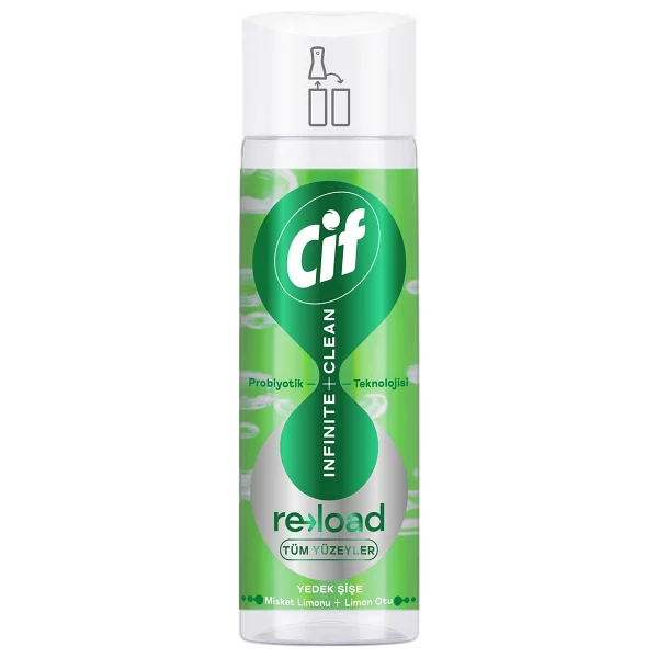 Cif Infinite Clean Probiyotikli Misket Limonu ve Limon Otu Yüzey Temizleyici Yedek Şişe 280 ml - Görsel 4