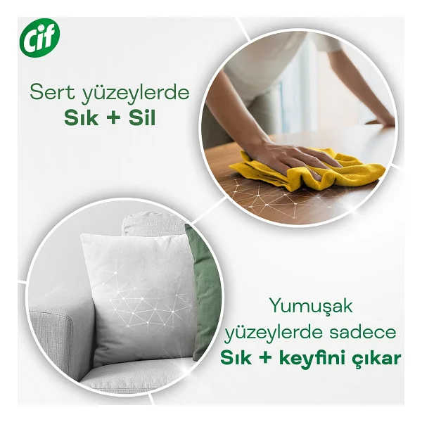 Cif Infinite Clean Probiyotikli Misket Limonu ve Limon Otu Yüzey Temizleyici Yedek Şişe 280 ml - Görsel 7