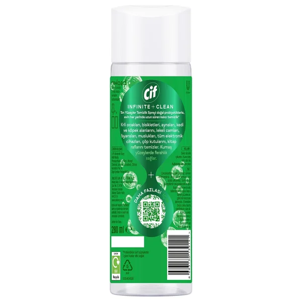 Cif Infinite Clean Probiyotikli Misket Limonu ve Limon Otu Yüzey Temizleyici Yedek Şişe 280 ml - Görsel 10