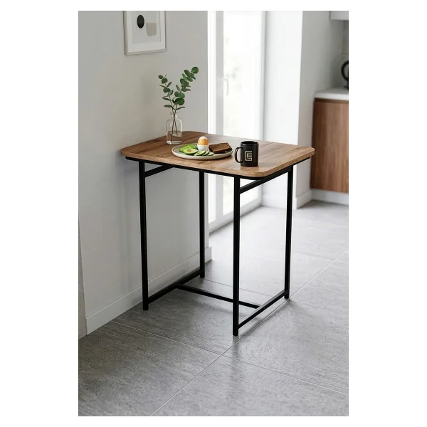 GOLDFALEZ Mutfak Masası Modern 2 Kişilik Yemek Masası Şık Dayanıklı Balkon Cafe Bahçe Masa Minör 9816 Atlantik - Görsel 3