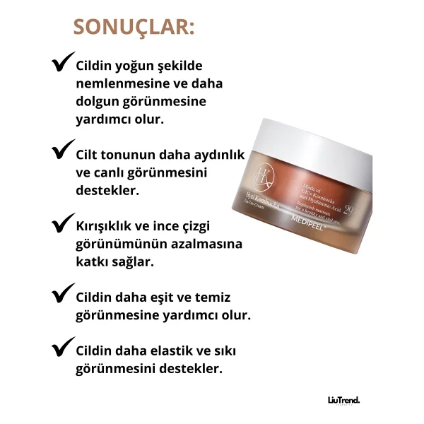 MEDIPEEL Hyal Kombucha Tea-Tox Çift Kremalı Güçlendirici 50 ml Yaşlanma Karşıtı Krem - Görsel 4