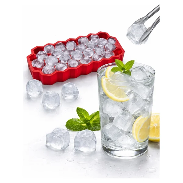 Evolis Kitchen 1 Adet Silikon Petek Buz Kalıbı( Kırmızı) - Görsel 2