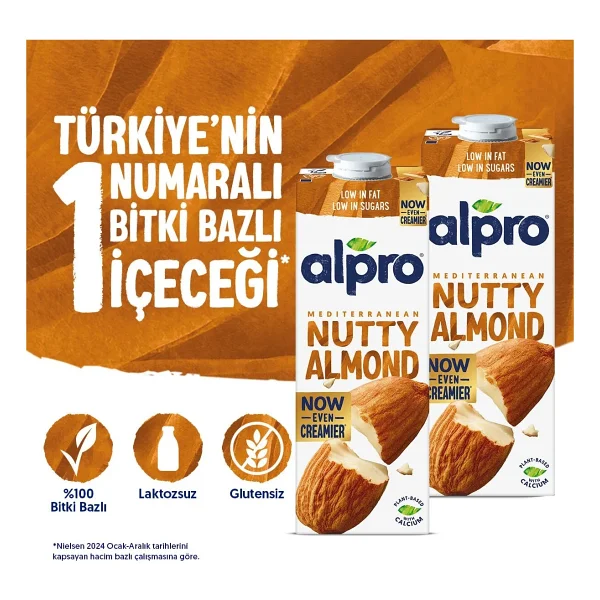 Alpro Badem Sütü 2x1 L Vegan Laktozsuz Bitkisel Bazlı - Görsel 10
