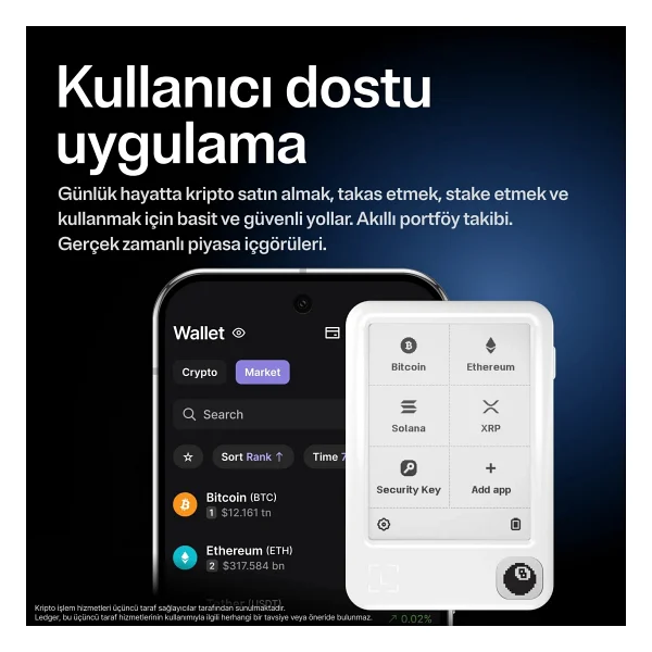 Ledger Nano Gen 5 Buz Beyazı Kripto Donanım Cüzdanı ve Recovery Key - Görsel 6