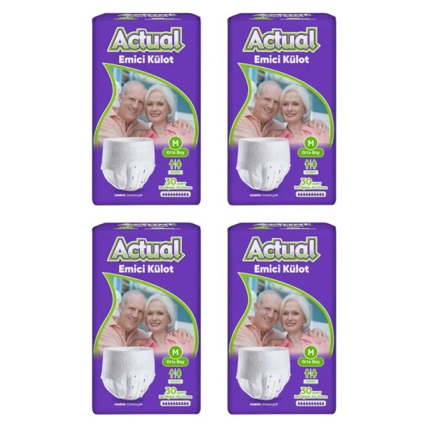 Actual Emici Külot Orta Boy M 30'lu 4 Adet Hasta Bezi - Görsel 2