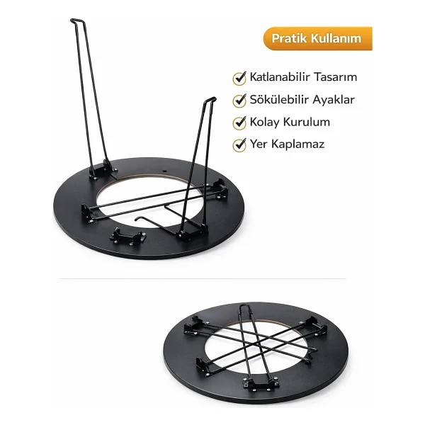 Mubx Katlanabilir Kamp Masası Izgaralı Mangal Özellikli Taşınabilir Outdoor Piknik Masa - Görsel 6
