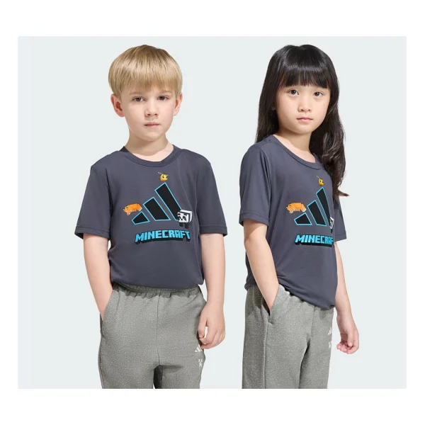 Adidas Minecraft Training KD4435 Kısa Kollu Bisiklet Yaka Çocuk Tişört - Görsel 6