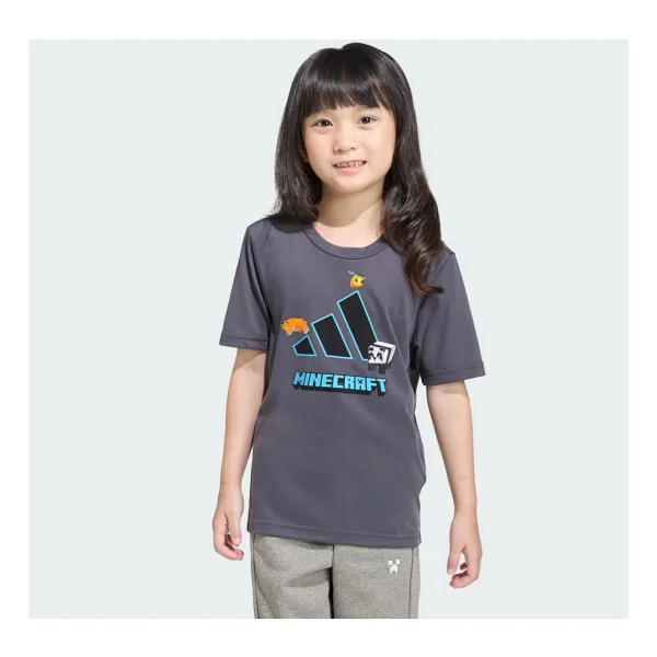 Adidas Minecraft Training KD4435 Kısa Kollu Bisiklet Yaka Çocuk Tişört - Görsel 3