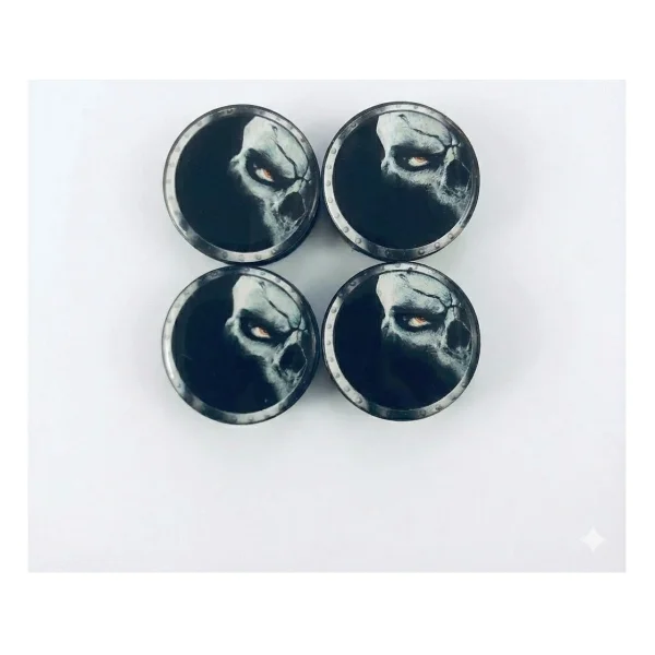 Kuru Kafa Ghost Damla Geçme Jant Göbek Kapağı 4'Lü Set 55/58Mm Siyah - Görsel 2