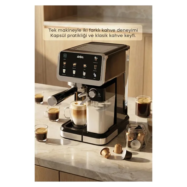 Sinbo SCM-2994 Pro Yarı Otomatik Espresso Kahve Makinesi - Görsel 2