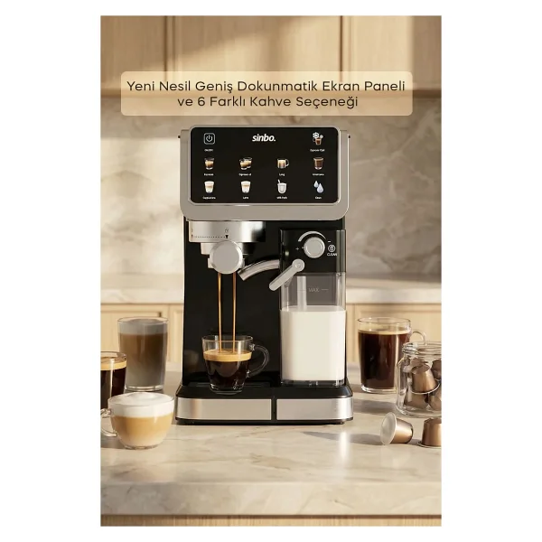Sinbo SCM-2994 Pro Yarı Otomatik Espresso Kahve Makinesi - Görsel 4