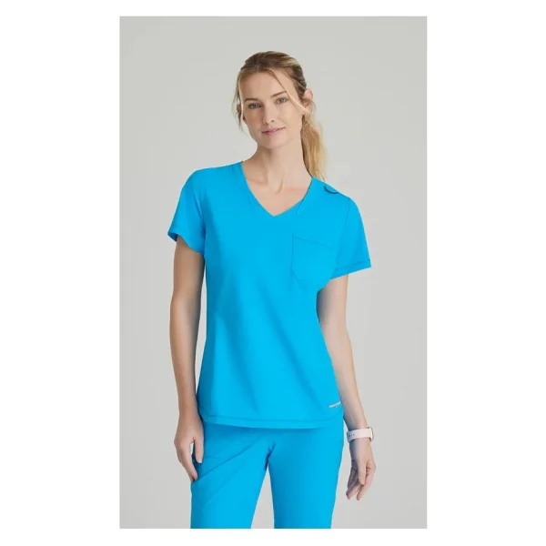 Skechers SKT221 - SKP668 Kadın Scrubs Takım - Ithal, Ultra Esnek ve Premium Konforlu Doktor Forması - Mavi - Görsel 10