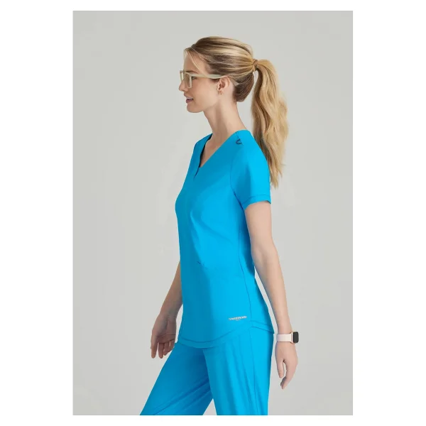 Skechers SKT221 - SKP668 Kadın Scrubs Takım - Ithal, Ultra Esnek ve Premium Konforlu Doktor Forması - Mavi - Görsel 3