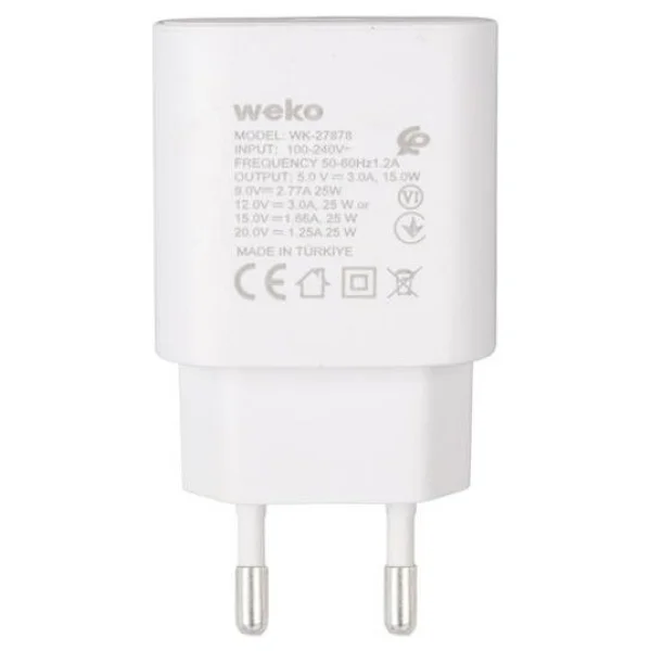 Weko WK-27878 25 W Type-C Kablolu Şarj Aletileti - Görsel 4