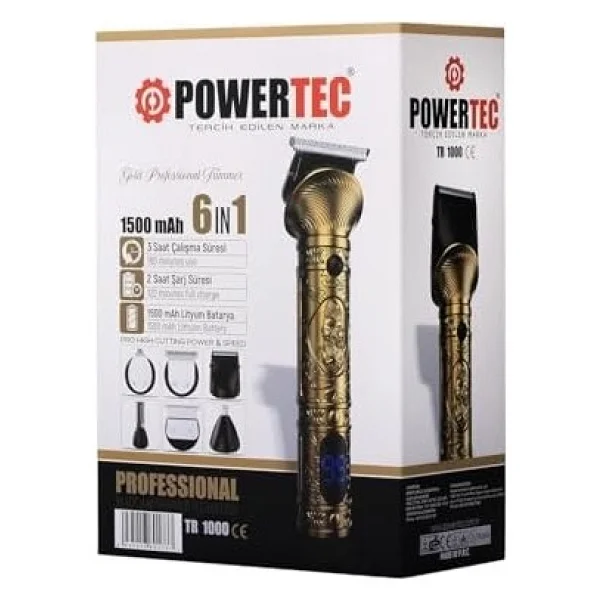 Powertec TR-1000 6in1 Erkek Bakım Seti - Görsel 9