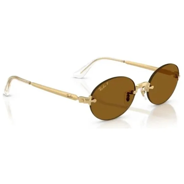 Ray-Ban Asap Rocky 3929 001/83 Arista Gold-Dark Brown Polarize Güneş Gözlüğü - Görsel 4