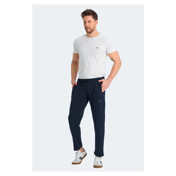 Slazenger KIRABO 2 Lİ SET Erkek Fermuar Cepli Siyah - Lacivert Eşofman Altı - Görsel 6