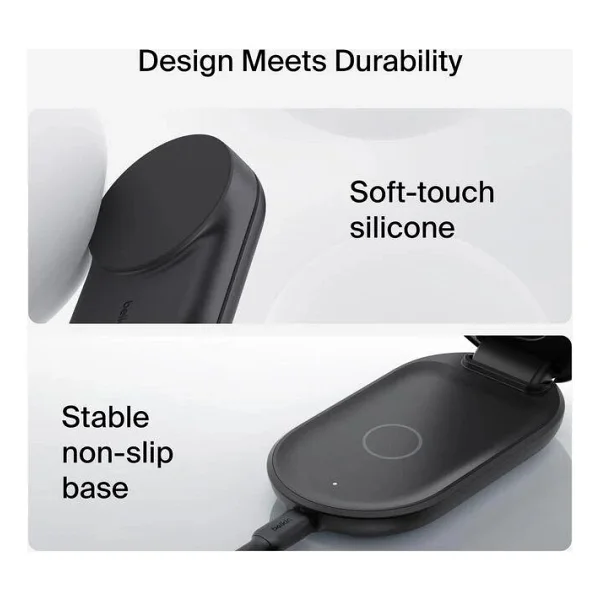Belkin WIZ037KQ Siyah 3in1 MagSafe Kablosuz Hızlı Şarj Aleti - Görsel 9