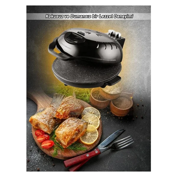 Harlem HPT-41 Tandırım Termostatlı Siyah Ekmek ve Pizza Pişirme Makinesi - Görsel 2