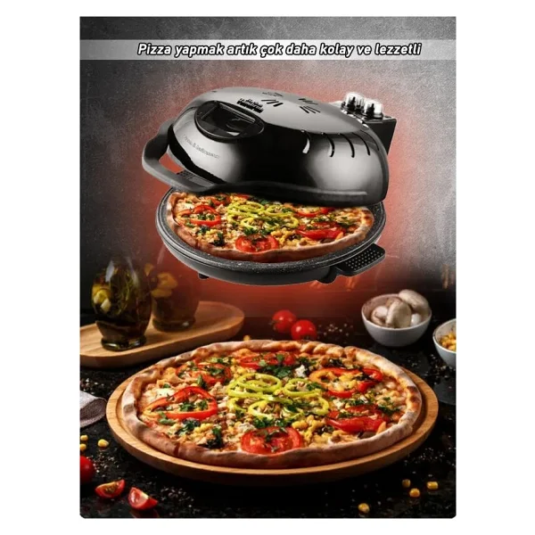 Harlem HPT-41 Tandırım Termostatlı Siyah Ekmek ve Pizza Pişirme Makinesi - Görsel 3