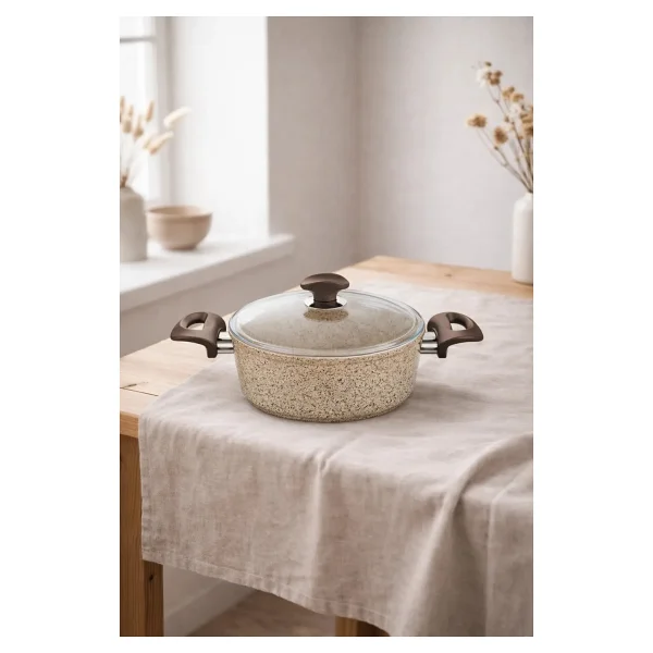 Falez Creamy 28 cm Derin Granit Tencere - Görsel 5