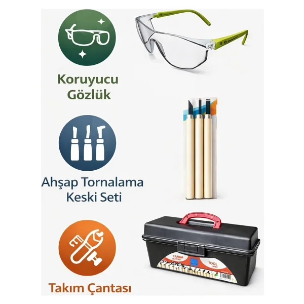 LEFS&ÖZTÜRK 24 VOLT Devir Ayarlı Çelik Mandrenli Hobi Torna Makinesi - Görsel 7