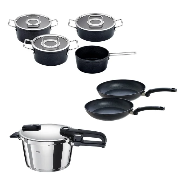 Fissler Vitaquick Edition 4.5 lt Düdüklü Tencere + Adamant Tencere ve Tava Seti - Görsel 6
