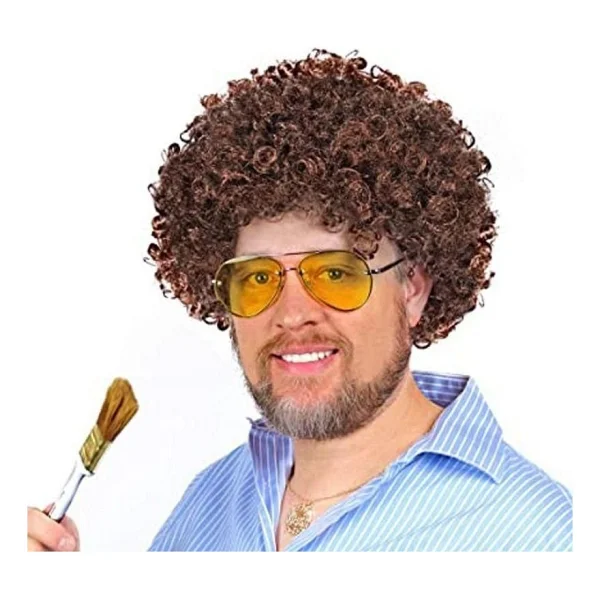 Skygo Bob Ross Bonus Peruk Kahverengi Renk 120 gr - Görsel 4