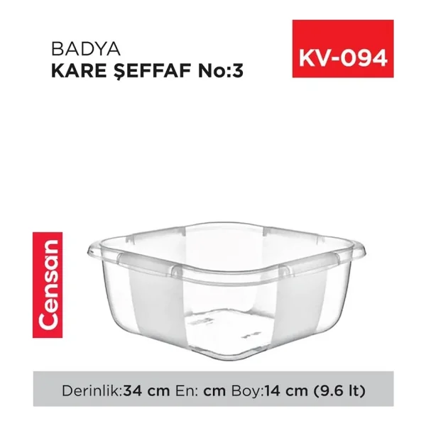 Royaleks Group Kare Şeffaf Badya 1 Adet 3 No Royaleks-E166 - Görsel 2