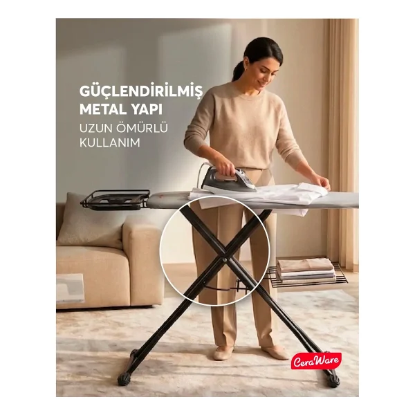 Ceraware Nero Premium Ütü Masası - Görsel 4