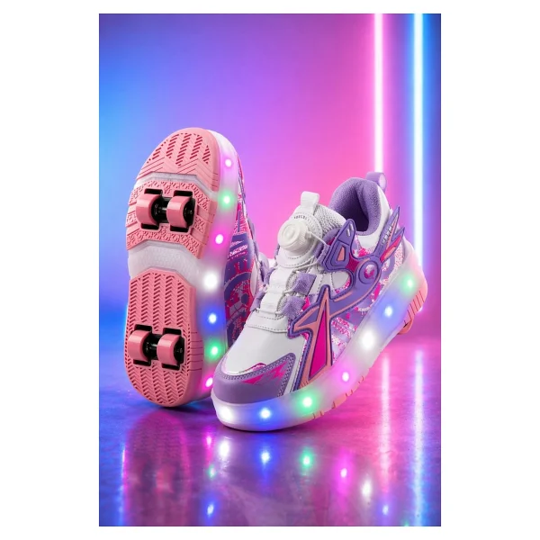 Muggo PATO Çocuk Işıklı Patenli Tekerlekli Sneaker Spor Ayakkabı - Görsel 9