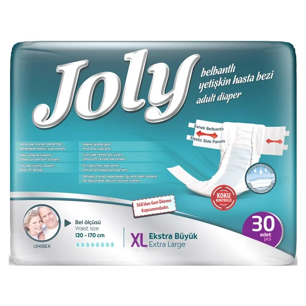 Joly Belbantlı Ekstra Büyük Boy XL 30'lu 3 Adet Hasta Bezi - Görsel 2