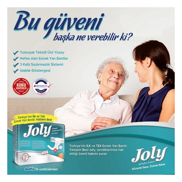 Joly Belbantlı Ekstra Büyük Boy XL 30'lu 3 Adet Hasta Bezi - Görsel 4