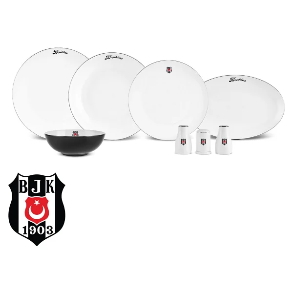 Karaca X Beşiktaş Elegance Bone 53 Parça 12 Kişilik Yemek Takımı - Görsel 2