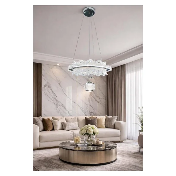 Eray Aydınlatma 10502-1 KR Krom 3 Renk LED Avize - Görsel 2