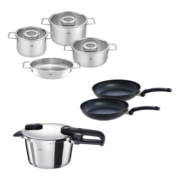 Fissler Vitaquick Edition 4.5 lt Düdüklü Tencere + Pure Tencere ve Tava Seti - Görsel 7