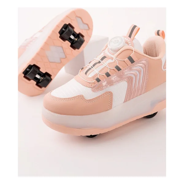 MUGGO FLOW Çocuk Işıklı Patenli Tekerlekli Sneaker Spor Ayakkabı - Görsel 9