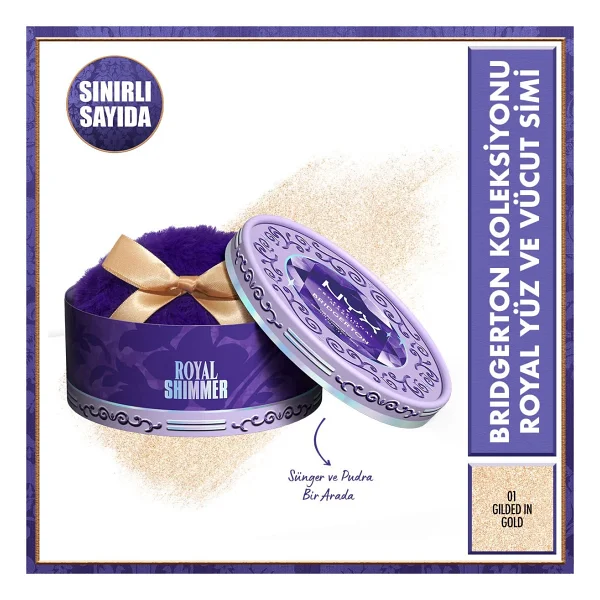 NYX Professional Makeup Bridgerton Koleksiyonu Royal Yüz ve Vücut Simi - Gilded In Gold - Görsel 9