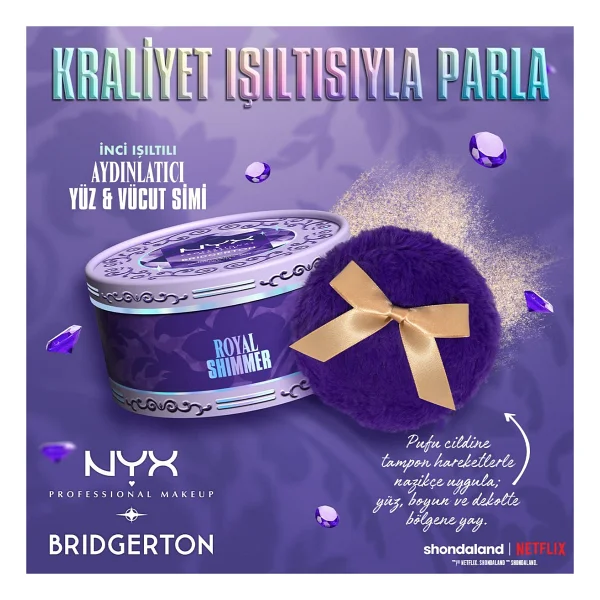 NYX Professional Makeup Bridgerton Koleksiyonu Royal Yüz ve Vücut Simi - Gilded In Gold - Görsel 3