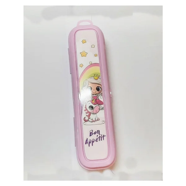 Pembe Multi Renkli Kapaklı Kalemlik Kutusu -Çanta Içi Saklama - Diş Fırçası - Makyaj Fırça - Görsel 2