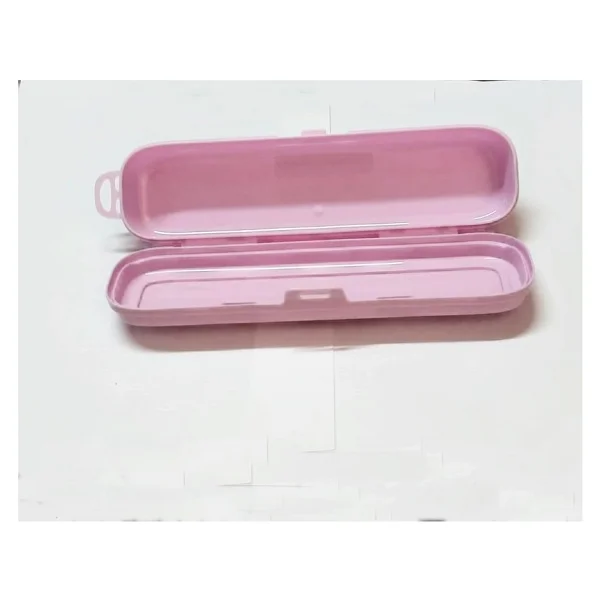 Pembe Multi Renkli Kapaklı Kalemlik Kutusu -Çanta Içi Saklama - Diş Fırçası - Makyaj Fırça - Görsel 3