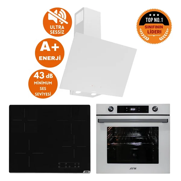 Ferre ve Afm Tech Marka Sessiz Edge Elek.vitro Beyaz Dijital Ankastre Set (D078-SA + V6-04 +FM7701) - Siyah - Görsel 7