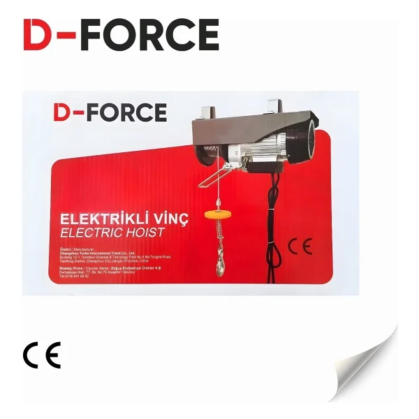 D-Force Df-0512 Elektrikli Vinç 600-1200 Kg 1800 W - Görsel 5