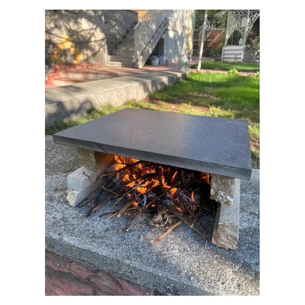 Doğal Bazalt Fırın Taşı - Tam Fırın Boyutu (30x40cm),Fırın Taşı, Pizza Taşı, Mangal Taşı, Doğal Taş, Pişirme Taşı - Görsel 6